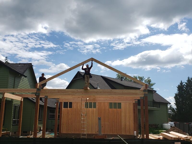 Home addition roof and wall framing by ArchAngel Construction Services