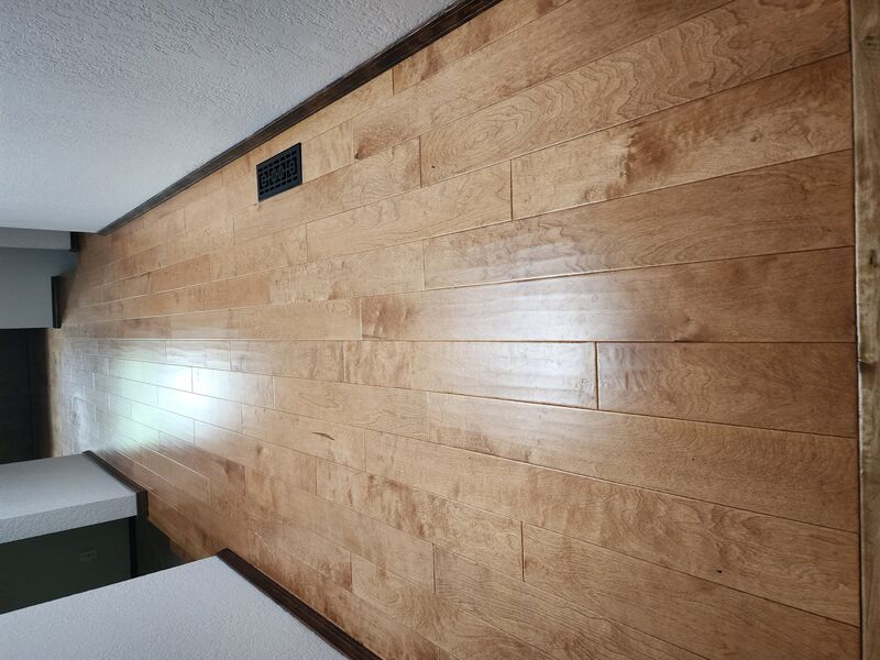 New hardwood flooring in hallway