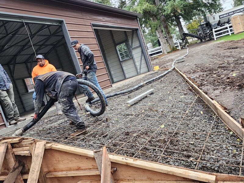 Garage structural work in progress