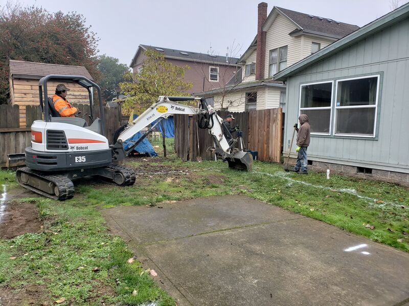 Foundation work for new construction, Gresham, Oregon