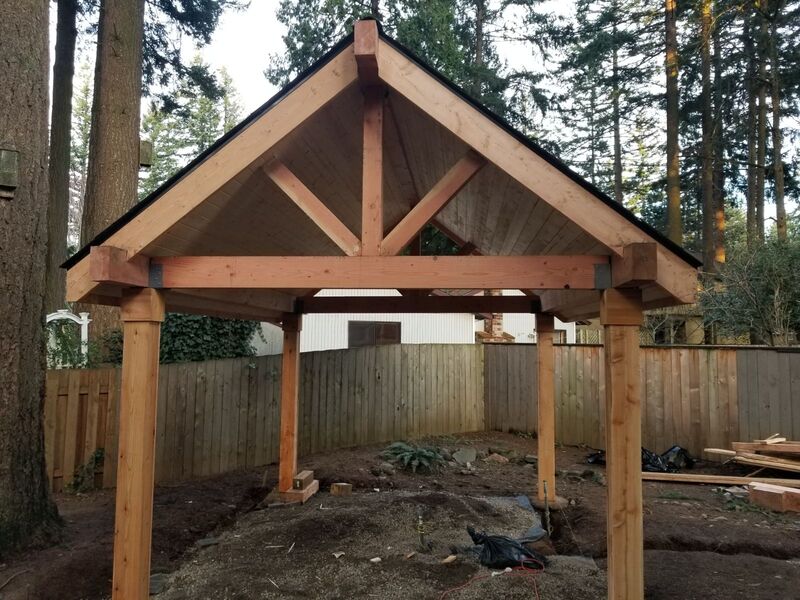 Outdoor patio cover project, Portland metro area