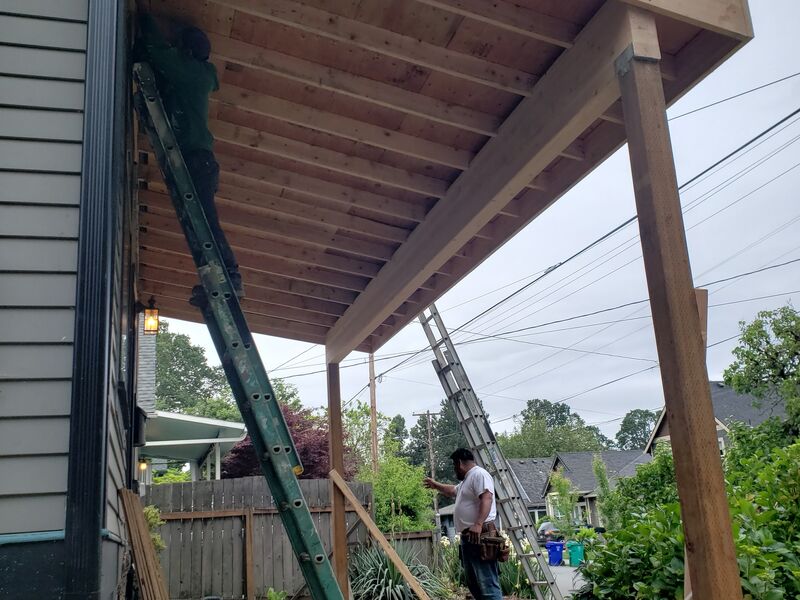 Pergola and patio cover framing, Gresham, Oregon